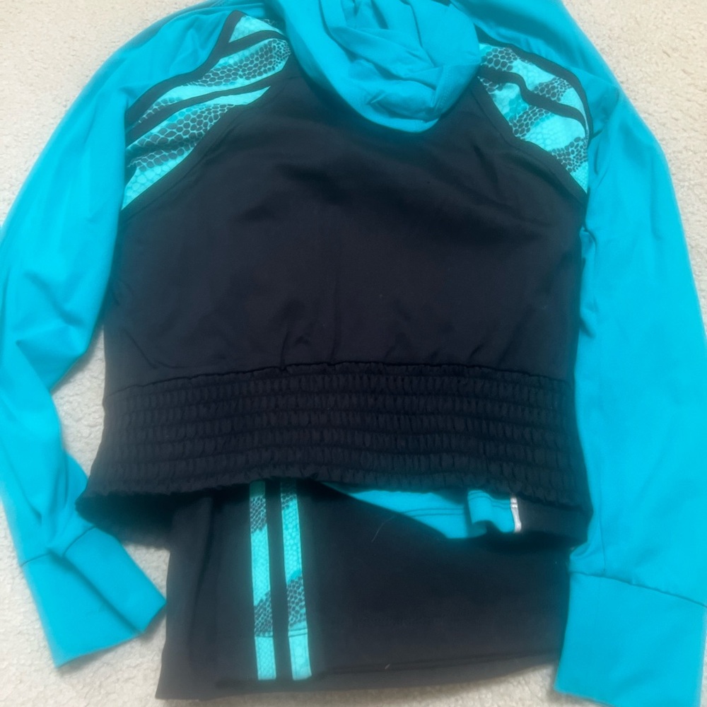 bebe Black and Teal Jacket